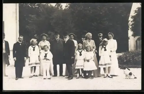 AK König Ludwig III. von Bayern und Prinzregent Luitpold im Kreise der Familie