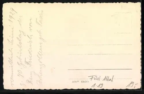 AK Fürst Albert von Thurn & Taxis im Kreise seiner Familie