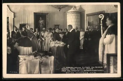 AK Kronprinz Rupprecht von Bayern bei der Taufe seines Sohnes Prinz Heinrich Franz Wilhelm am 01.04.1922