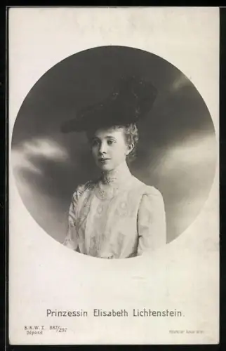AK Prinzessin Elisabeth von Lichtenstein