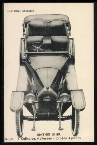 AK Mathis 10 HP, Frühes Automobil von oben gesehen
