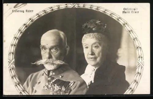 AK Erzherzog Rainer und Erzherzoging Maria Rainer von Österreich