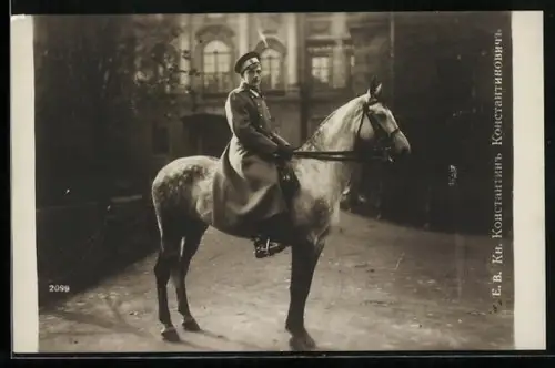 AK Grossfürst Konstantin in Uniform zu Pferd