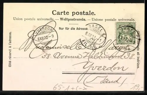 AK Basel, Provisorischer Bahnhof