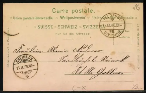 Lithographie Wyl /SG, Protestantische Kirche, Katholische St. Peterskirche, Totalansicht