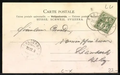 AK Knutwil, Handlung Käppeli-Bachmann, Kirche und Ortspartie