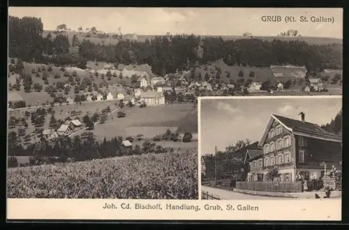 AK Grub / SG, Handlung von Joh. Cd. Bischoff, Gesamtansicht