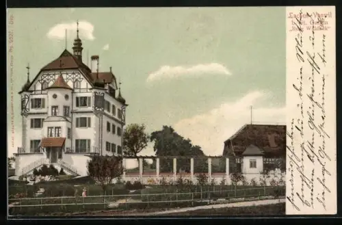 AK St. Gallen, Lachen-Vonwil, Burg Waldeck mit Säulengang