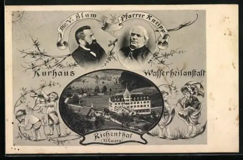 AK Richenthal, Kurhaus Wasserheilanstalt, Dir. v. Blum & Pfarrer Kneipp