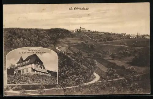AK St. Chrischona, Ferienheim und Cafe Waldrain