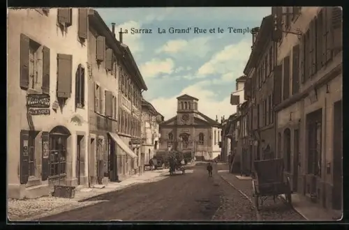 AK La Sarraz, La Grand` Rue et le Temple