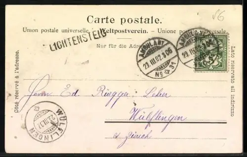 AK Bundt-Wattwyl, Strassenpartie mit Villen, Villa mit Anlage, Strasse u. Ortsblick