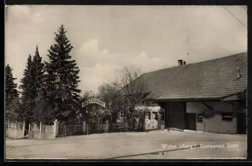 AK Widen /Aarg., Restaurant Stutz mit Garteneingang