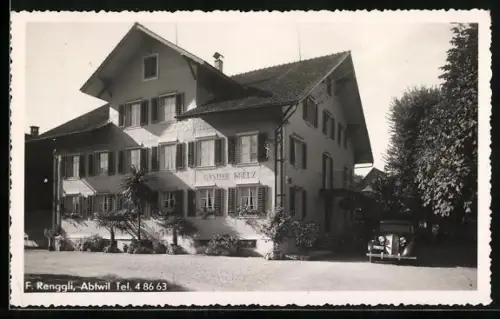 AK Abtwil, Gasthof Kreuz, Ansicht von der Strasse