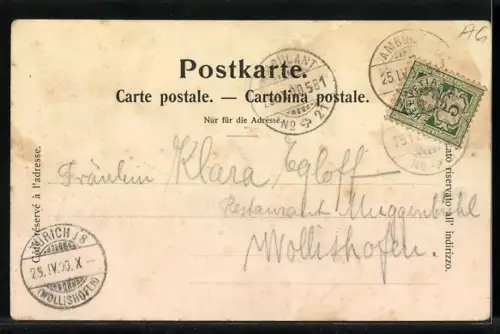 AK Stetten /Aargau, Gasthaus zur Krone, Kloster und Altersasyl Gnadenthal (Fähre), Totalansicht