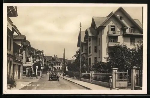 AK Hergiswil am See, Hotel Pilatus mit Garage und Tankstelle