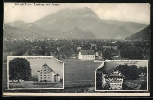 AK Stans /NW, Wil, Rotzberg und Pilatus, Caserne, Schützenwirtschaft