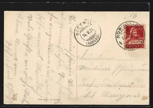 AK Rorschach, Teilansicht mit Kirche