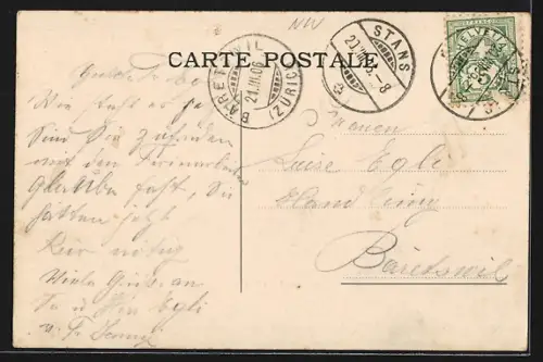 AK Stansstad, Totalansicht mit Pilatus