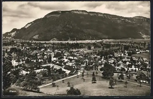 AK Stans, Teilansicht mit Kirche