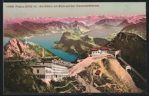AK Pilatus-Kulm /Vierwaldstättersee, Die Hotels