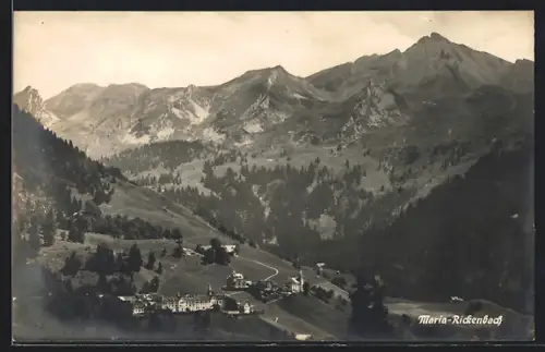 AK Maria-Rickenbach, Panorama mit Bergen
