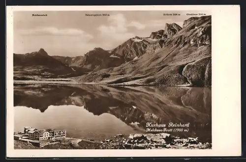 AK Melchsee-Frutt, Kurhaus Reinhard mit Melchseestock, Rothorn, und Glockhaus