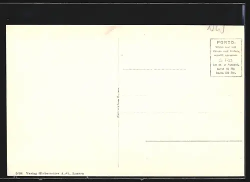 AK Beckenried, Teilansicht mit Kirche