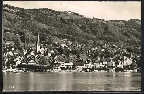 AK Zug, Teilansicht mit Kirche
