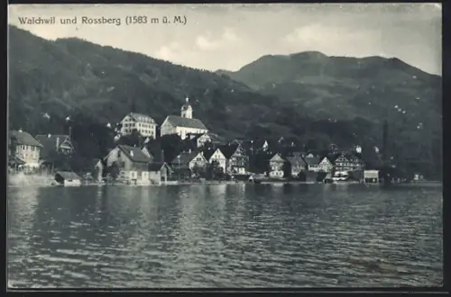 AK Walchwil, Teilansicht und Rossberg
