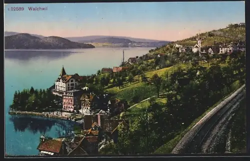 AK Walchwil, Teilansicht mit Kirche