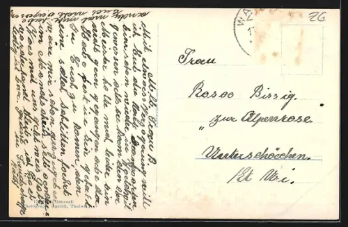 AK Walchwil am Zugersee, Uferpartie mit Kirche