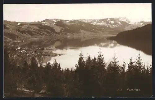 AK Aegerisee, Panorama mit Bergen