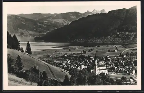 AK Unterägeri, Teilansicht mit Kirche