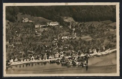 AK Oberwil b. Zug, Teilansicht, Fliegeraufnahme