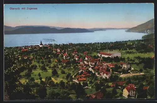 AK Oberarth /Zugersee, Teilansicht mit Bäumen