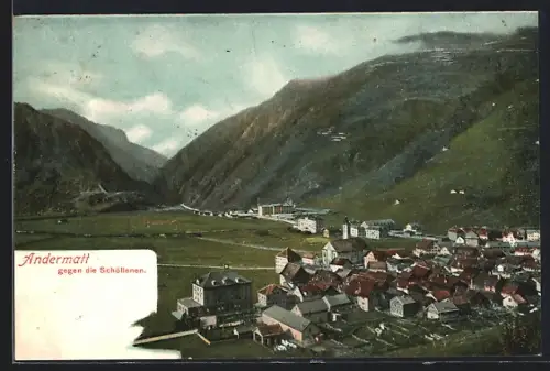 AK Andermatt, Teilansicht gegen die Schöllenen