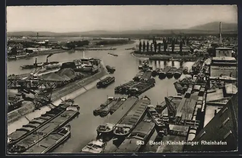 AK Basel, Kleinhüninger Rheinhafen