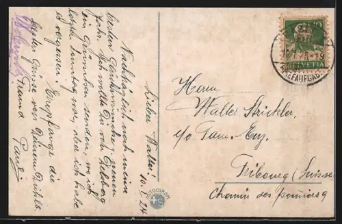 AK Basel, Münster, Pfalz- und Deutsch-Rittergarten