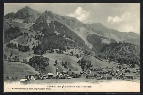 AK Melchtal, Teilansicht mit Nünalphorn und Hutstock