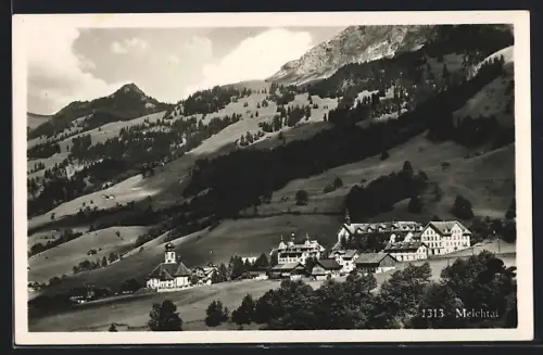 AK Melchtal, Blick auf Kirche und Kloster