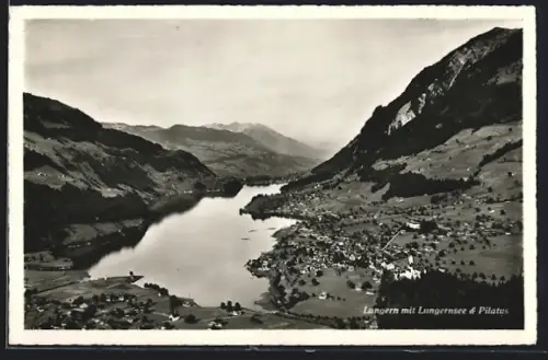 AK Lungern, Panorama mit Lungernsee