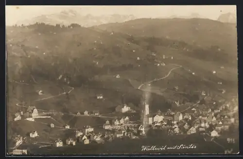 AK Wattwil, Ortsansicht mit Säntis