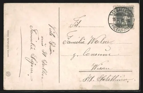 AK St. Gallen, Gesamtansicht mit Blick zum Bodensee