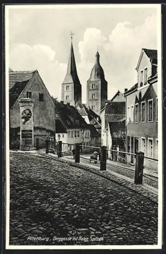 AK Altenburg / S.-A., Berggasse mit Roten Spitzen