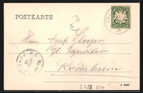 AK Freilassing, Bahnhof-Hotel Foeckerer mit Speisesaal