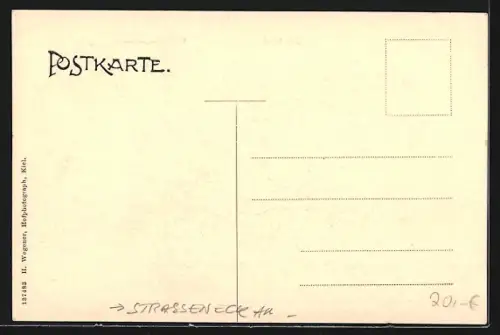 AK Kiel, Strassenpartie am Walkerdamm / Ecke Bäckergang
