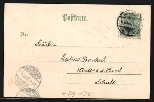 Passepartout-Lithographie Kiel, Gesamtansicht von Gaarden gesehen, Muschel