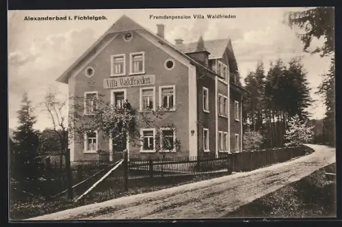 AK Bad Alexandersbad, Fremdenpension Villa Waldfrieden