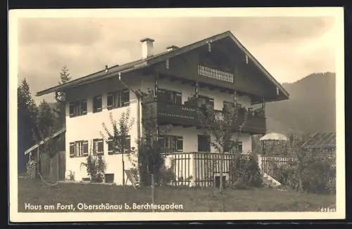 AK Oberschönau b. Berchtesgaden, Haus am Forst